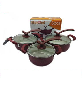 6PC Iron Wire Ear Soup Pot Marble